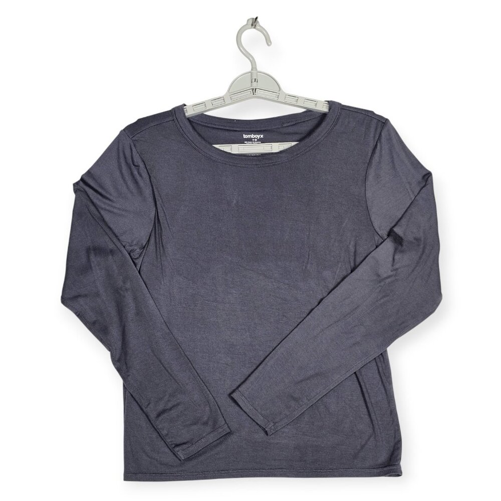 TomboyX | Long Sleeve Shirt | Unisex | Medium | Gray | Modal Spandex Base Layer